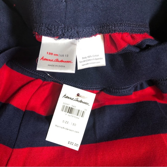 Hanna Anderson Blue and Red Striped Shorts NWT - Picture 2 of 7